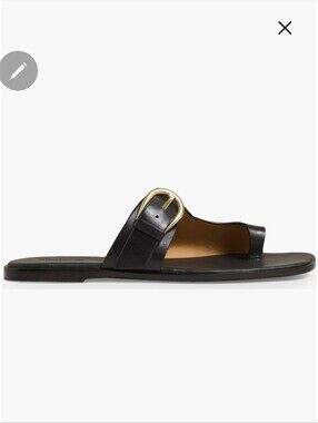 Madewell Pietro Pasha Toe Loop Sandal (8): black leather